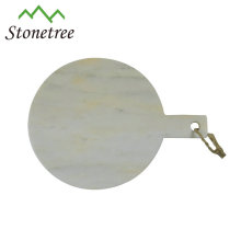 Wholesale White Natural Marble Chopping Board Cheese Board With Handle